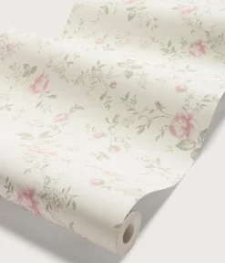 Rose Garden white wallpaper