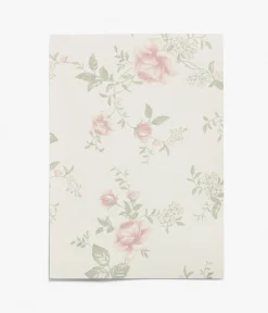 Rose Garden white wallpaper sample