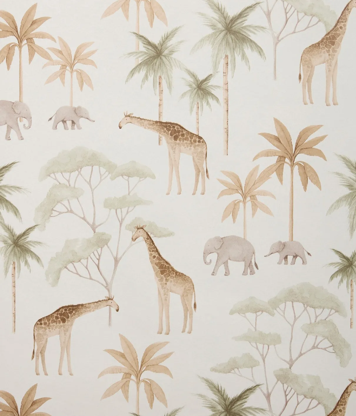 Savannah white safari wallpaper