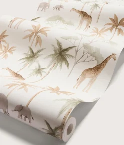 Savannah white safari wallpaper