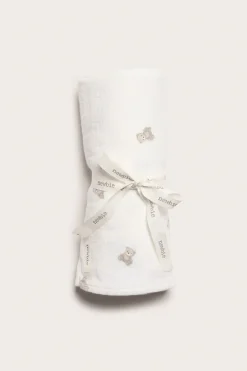 White teddy bear blanket