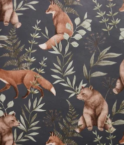 Wild Forest blue fox & bear wallpaper