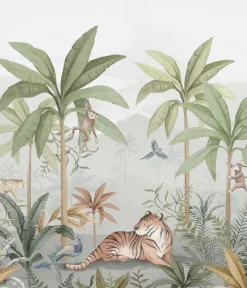 Wild Jungle Mural wallpaper