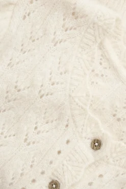 Women's beige wool blended cardigan