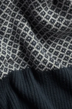 Women's blue knitted wool jumper