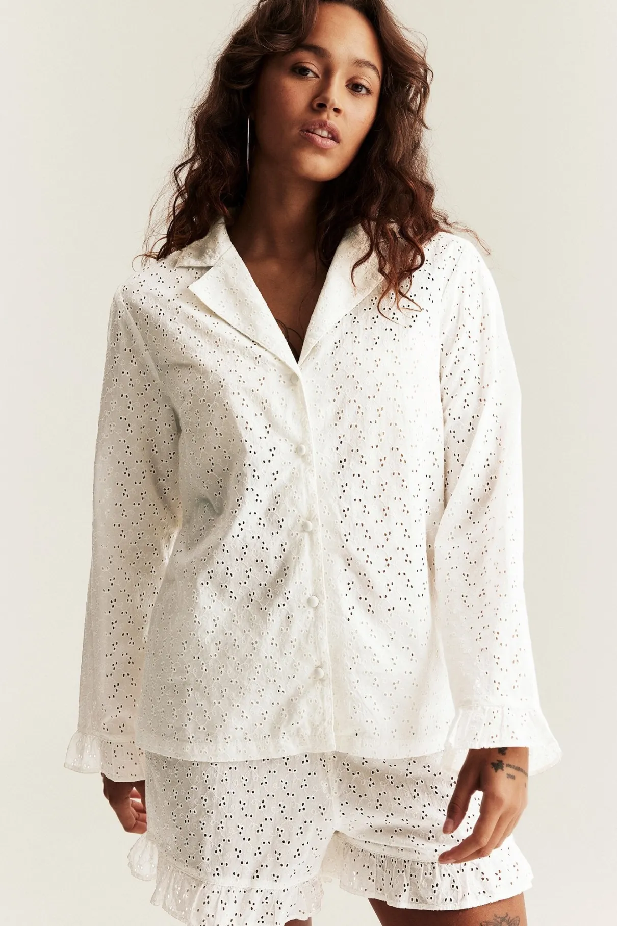 Women’s broderie anglaise pyjamas