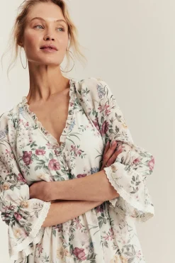Women's floral chiffon dress