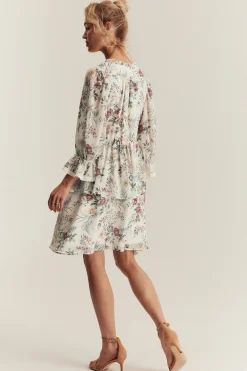 Women's floral chiffon dress
