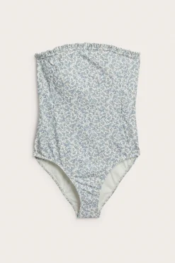 Women's green floral swimsuit