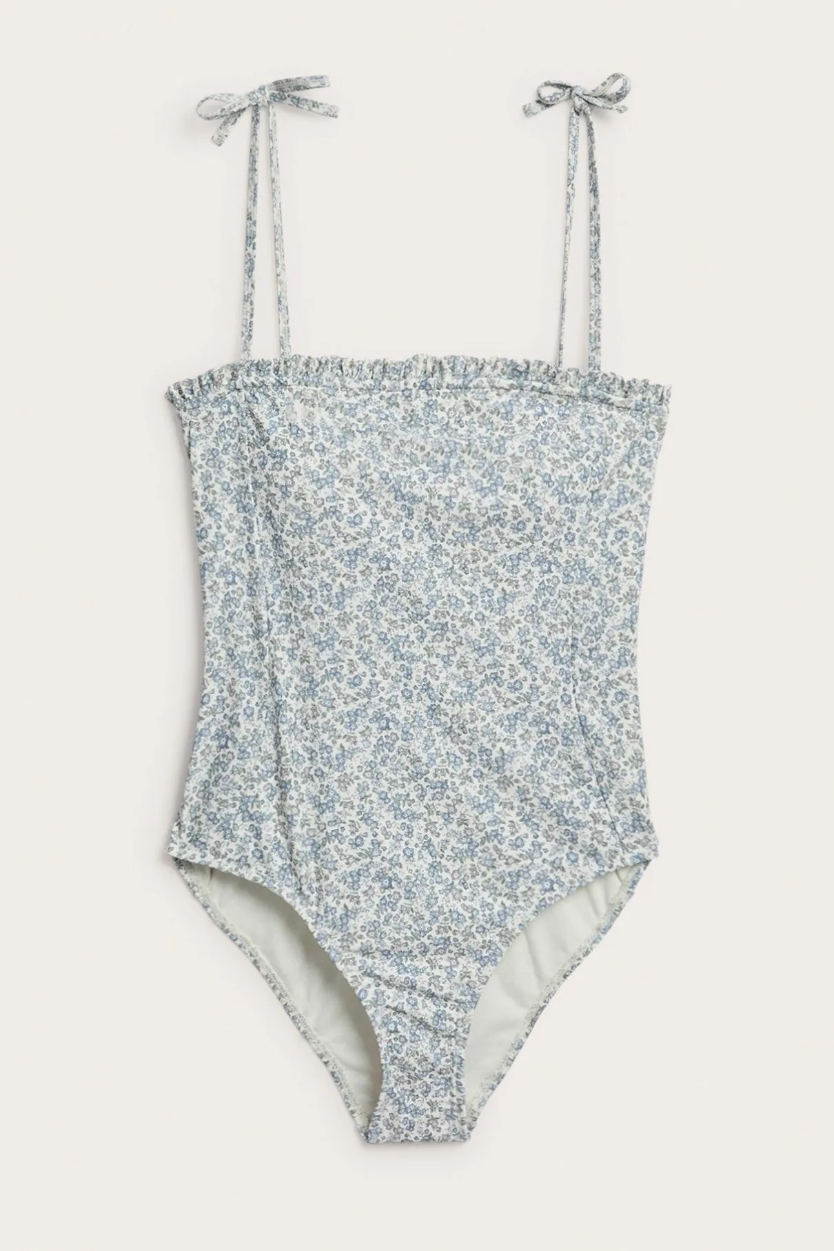 Women's green floral swimsuit