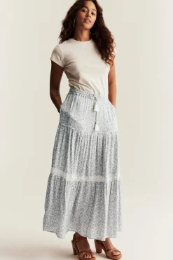 Women's long floral skirt