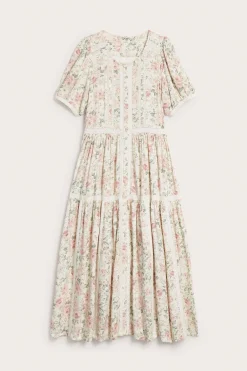 Women's off-white floral dress