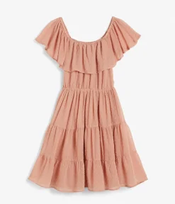 Womens pink chiffon dress