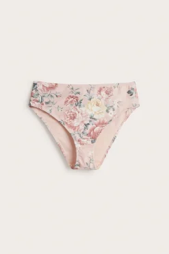 Women's pink floral bikini briefs