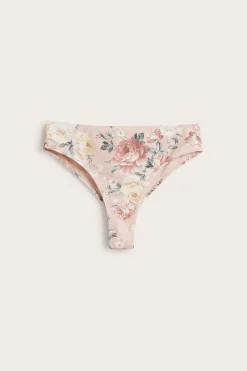 Women's pink floral bikini briefs
