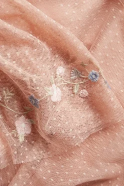 Women's pink mesh dress