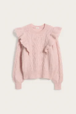 Womens pink pattern knitted jumper