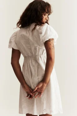 Women’s white dress with embroidery