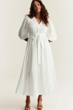 Women’s white embroidered dress