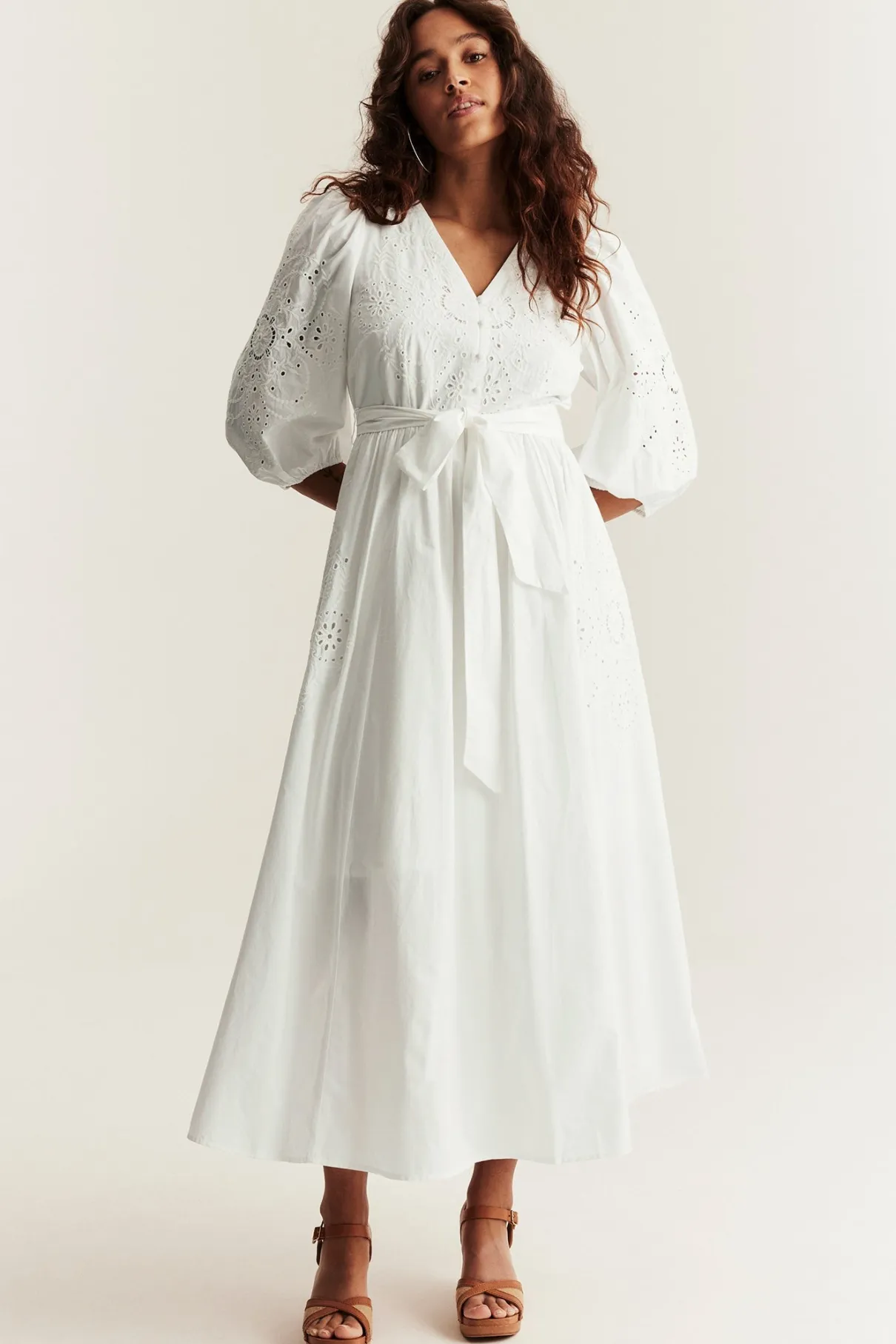 Women’s white embroidered dress