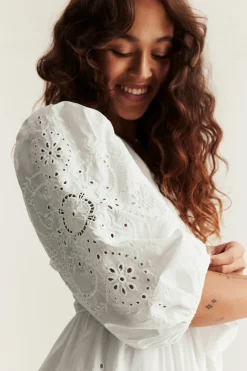 Women’s white embroidered dress