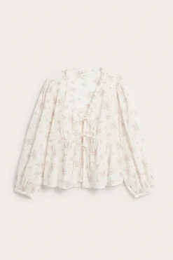 Women’s white floral blouse