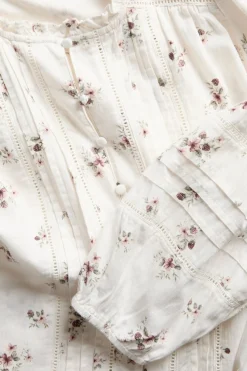 Women’s white floral blouse