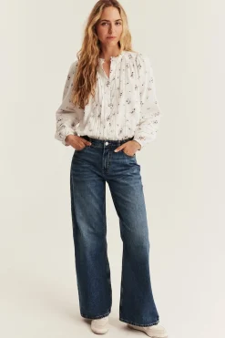 Women’s white floral blouse