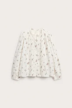 Women’s white floral blouse