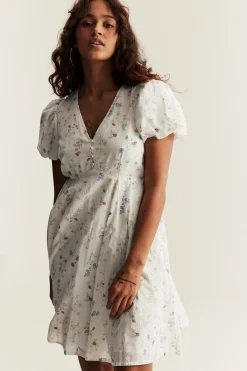 Women's white floral dress