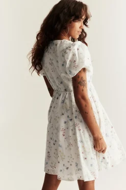 Women's white floral dress