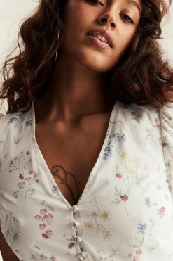 Women's white floral dress