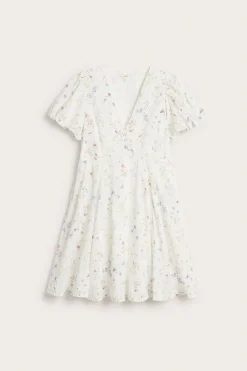 Women's white floral dress