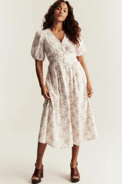 Women’s white floral dress