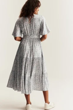 Women's white floral dress