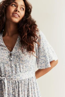 Women's white floral dress