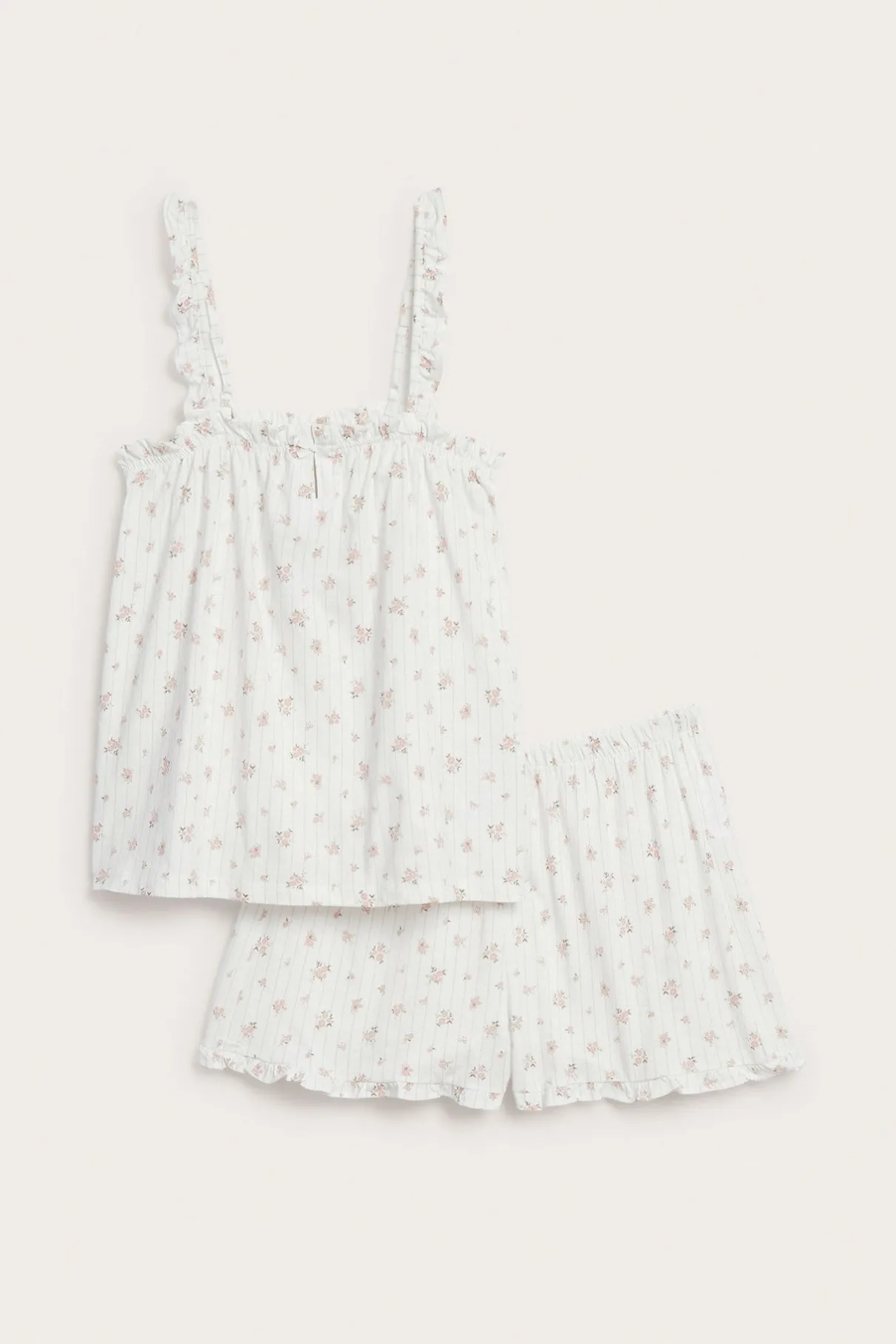 Women's white floral pyjamas