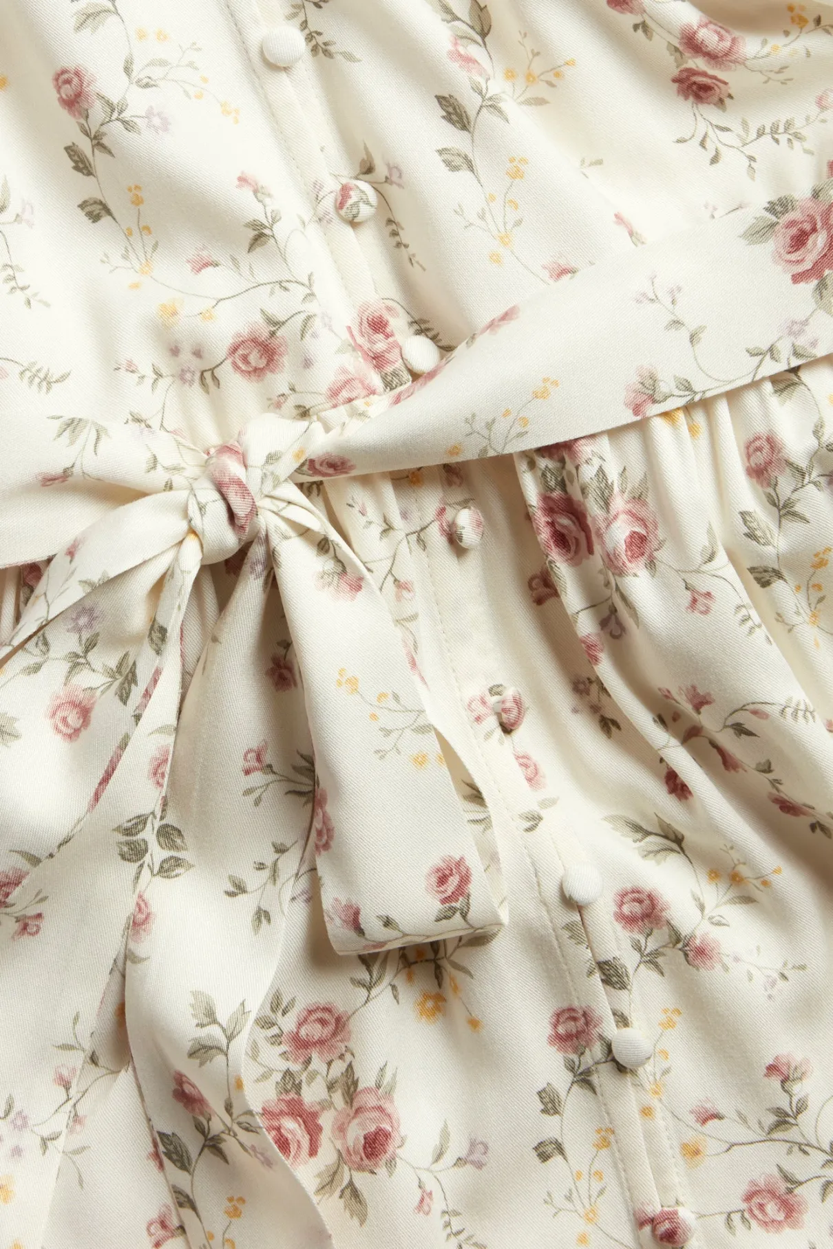 Women's white floral short‑sleeved dress