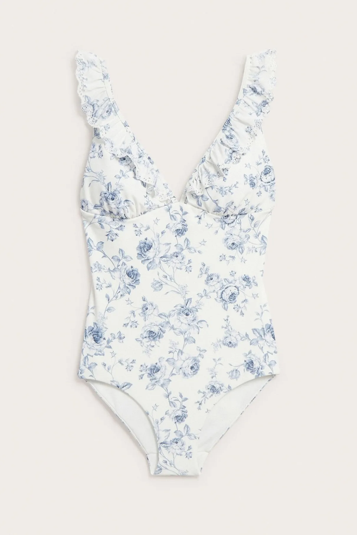 Women’s white floral swimsuit