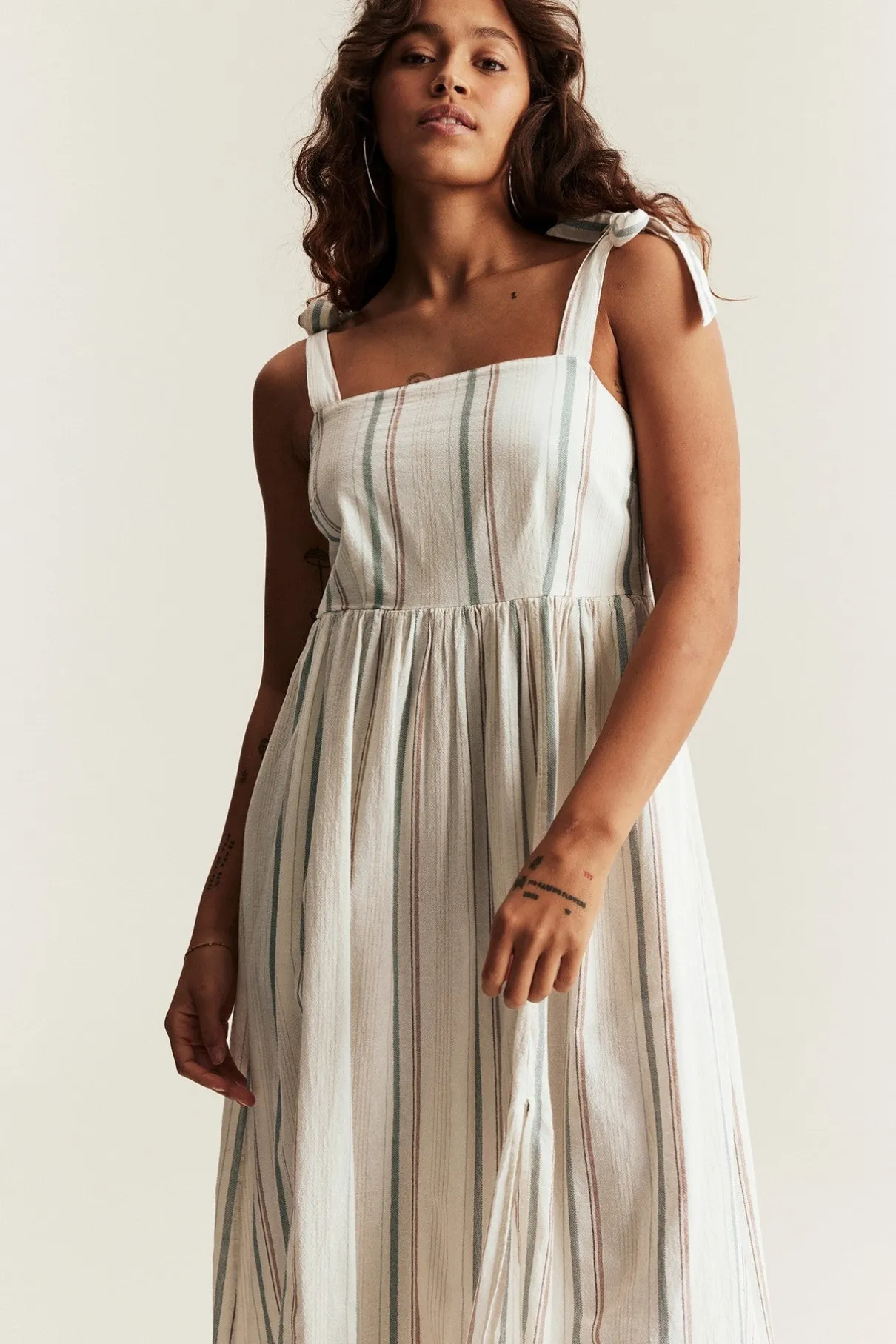 Women’s white striped dress