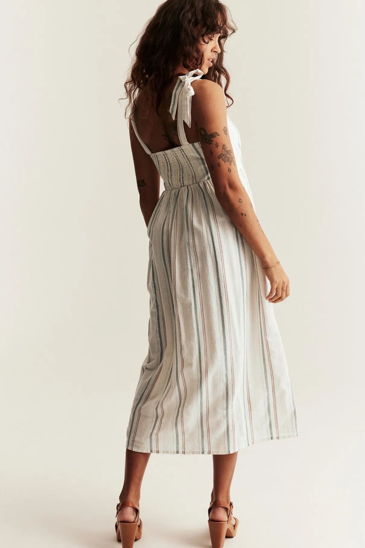 Women’s white striped dress