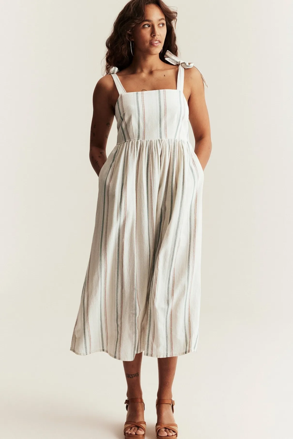 Women’s white striped dress