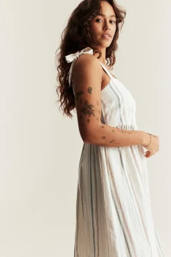 Women’s white striped dress