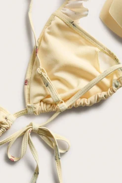 Women's yellow bikini top