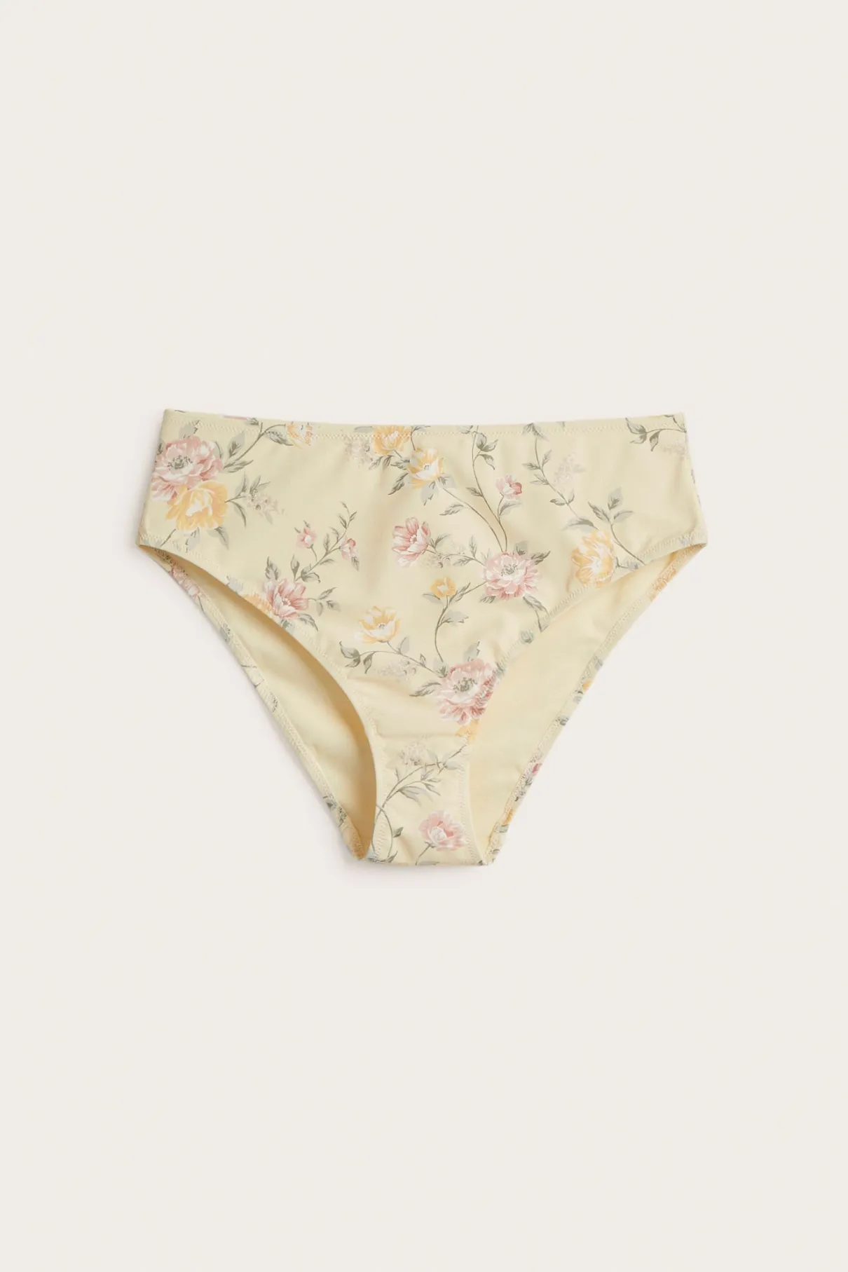 Women's yellow floral bikini briefs