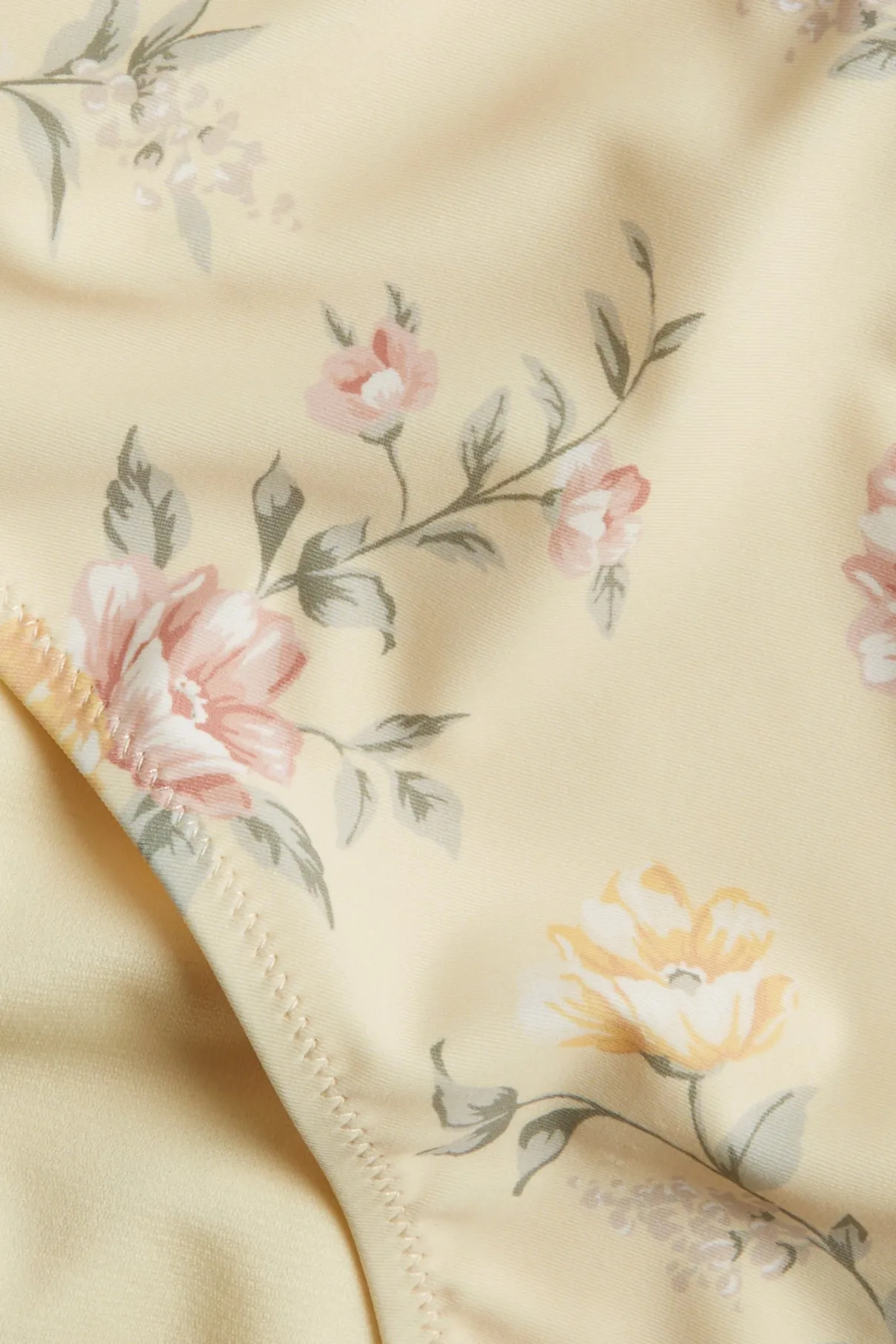 Women's yellow floral bikini briefs