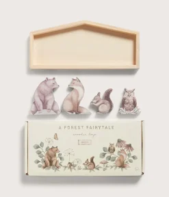 Wooden animal-shaped toys 4pk