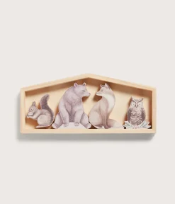 Wooden animal-shaped toys 4pk