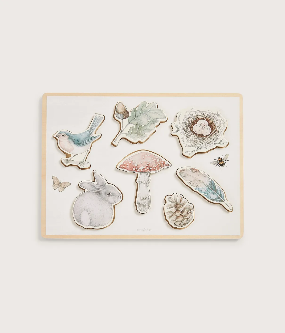 Wood puzzle forest motifs