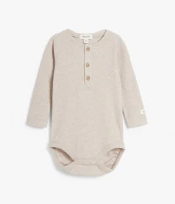 Baby beige ribbed bodysuit